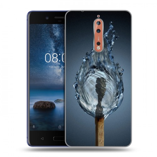 Дизайнерский пластиковый чехол для Nokia 8 стихии