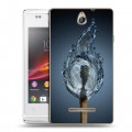 Дизайнерский пластиковый чехол для Sony Xperia E стихии