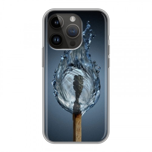 Дизайнерский силиконовый чехол для Iphone 14 Pro стихии