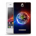 Дизайнерский пластиковый чехол для Sony Xperia E стихии