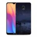 Дизайнерский силиконовый с усиленными углами чехол для Xiaomi RedMi 8A ночь