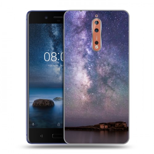 Дизайнерский пластиковый чехол для Nokia 8 ночь