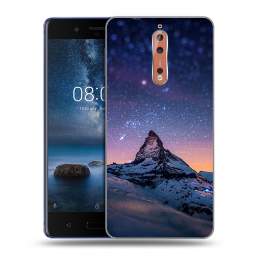 Дизайнерский пластиковый чехол для Nokia 8 ночь