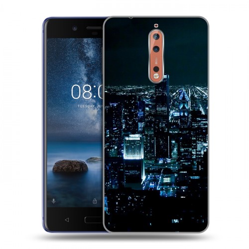 Дизайнерский пластиковый чехол для Nokia 8 ночь