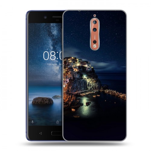 Дизайнерский пластиковый чехол для Nokia 8 ночь