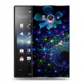 Дизайнерский пластиковый чехол для Sony Xperia acro S Абстракции Фрактал