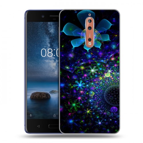 Дизайнерский пластиковый чехол для Nokia 8 Абстракции Фрактал