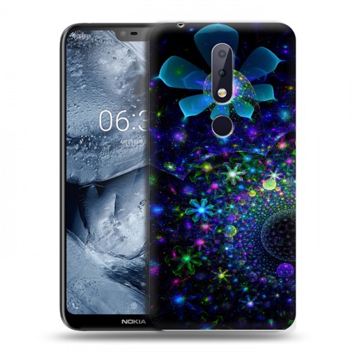 Дизайнерский силиконовый чехол для Nokia 6.1 Plus Абстракции Фрактал