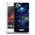 Дизайнерский пластиковый чехол для Sony Xperia L Абстракции Фрактал