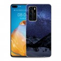 Дизайнерский силиконовый с усиленными углами чехол для Huawei P40 ночь