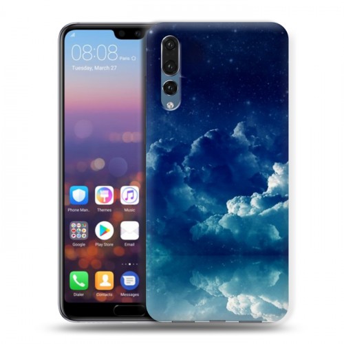 Дизайнерский силиконовый с усиленными углами чехол для Huawei P20 Pro ночь