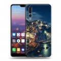 Дизайнерский силиконовый с усиленными углами чехол для Huawei P20 Pro ночь