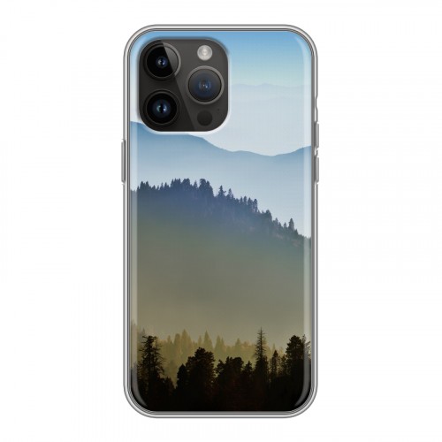 Дизайнерский силиконовый с усиленными углами чехол для Iphone 14 Pro Max горы