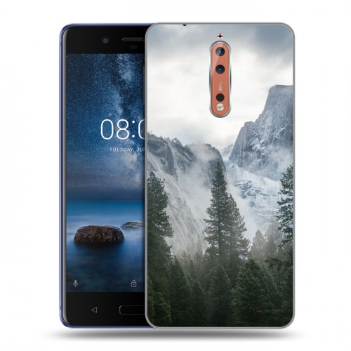 Дизайнерский пластиковый чехол для Nokia 8 горы