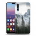 Дизайнерский силиконовый с усиленными углами чехол для Huawei P20 Pro горы