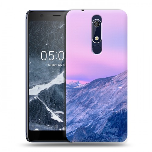 Дизайнерский пластиковый чехол для Nokia 5.1 горы