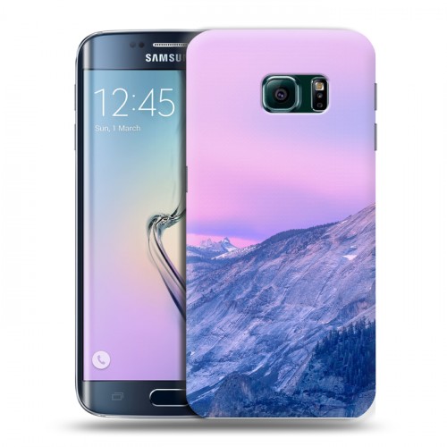 Дизайнерский пластиковый чехол для Samsung Galaxy S6 Edge горы