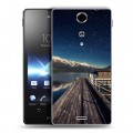 Дизайнерский пластиковый чехол для Sony Xperia TX горы