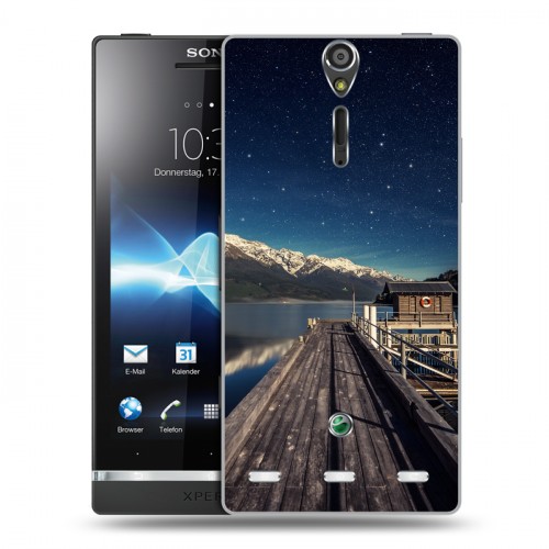 Дизайнерский пластиковый чехол для Sony Xperia S горы