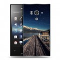 Дизайнерский пластиковый чехол для Sony Xperia acro S горы