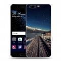 Дизайнерский пластиковый чехол для Huawei P10 горы