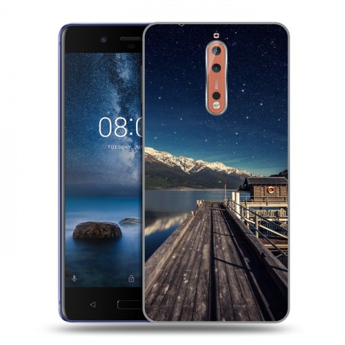 Дизайнерский пластиковый чехол для Nokia 8 горы