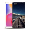 Дизайнерский силиконовый с усиленными углами чехол для Xiaomi RedMi 6A горы