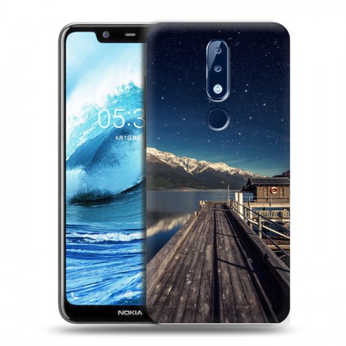 Дизайнерский пластиковый чехол для Nokia 5.1 Plus горы