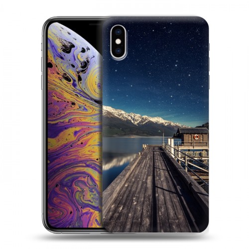 Дизайнерский силиконовый чехол для Iphone Xs Max горы