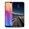 Дизайнерский силиконовый с усиленными углами чехол для Xiaomi RedMi 8A горы