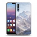 Дизайнерский силиконовый с усиленными углами чехол для Huawei P20 Pro горы