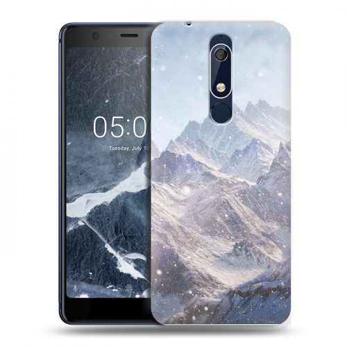 Дизайнерский пластиковый чехол для Nokia 5.1 горы