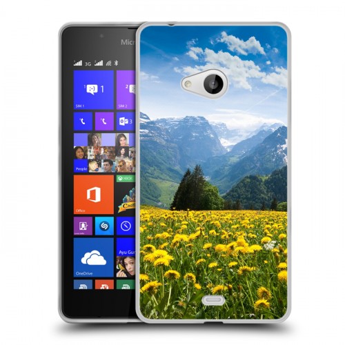 Дизайнерский пластиковый чехол для Microsoft Lumia 540 горы