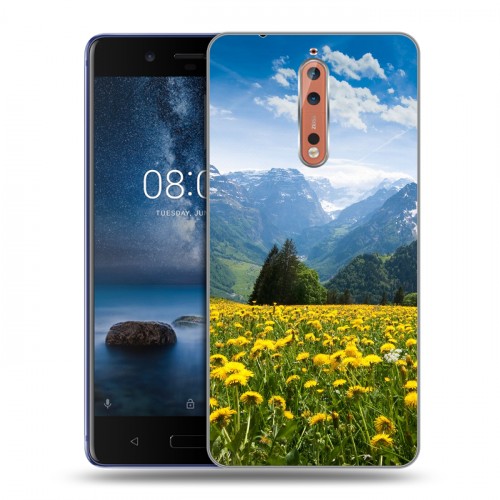 Дизайнерский пластиковый чехол для Nokia 8 горы