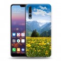 Дизайнерский силиконовый с усиленными углами чехол для Huawei P20 Pro горы