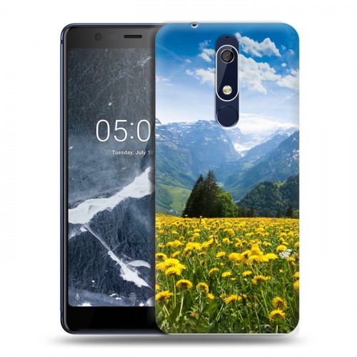 Дизайнерский пластиковый чехол для Nokia 5.1 горы