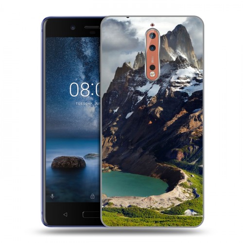 Дизайнерский пластиковый чехол для Nokia 8 горы