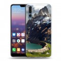 Дизайнерский силиконовый с усиленными углами чехол для Huawei P20 Pro горы