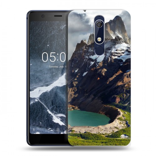 Дизайнерский пластиковый чехол для Nokia 5.1 горы