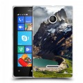 Дизайнерский пластиковый чехол для Microsoft Lumia 435 горы