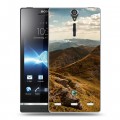 Дизайнерский пластиковый чехол для Sony Xperia S горы