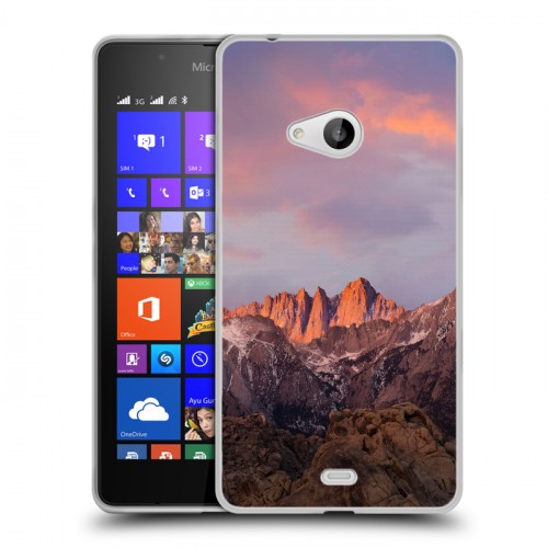 Дизайнерский пластиковый чехол для Microsoft Lumia 540 горы