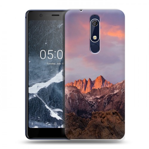 Дизайнерский пластиковый чехол для Nokia 5.1 горы