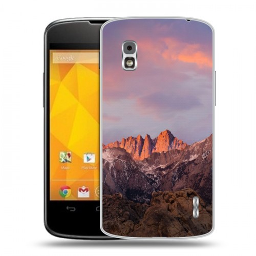 Дизайнерский пластиковый чехол для LG Google Nexus 4 горы