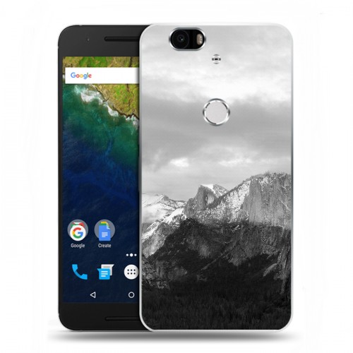 Дизайнерский силиконовый чехол для Google Huawei Nexus 6P горы