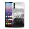 Дизайнерский силиконовый с усиленными углами чехол для Huawei P20 Pro горы