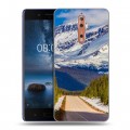 Дизайнерский пластиковый чехол для Nokia 8 горы