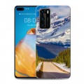 Дизайнерский силиконовый с усиленными углами чехол для Huawei P40 горы