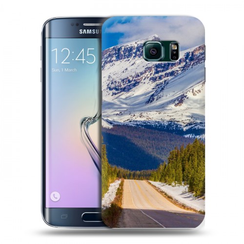 Дизайнерский пластиковый чехол для Samsung Galaxy S6 Edge горы