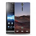 Дизайнерский пластиковый чехол для Sony Xperia S горы